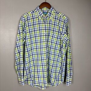 J McLaughlin Checkered Plaid Button Down Size‎ L